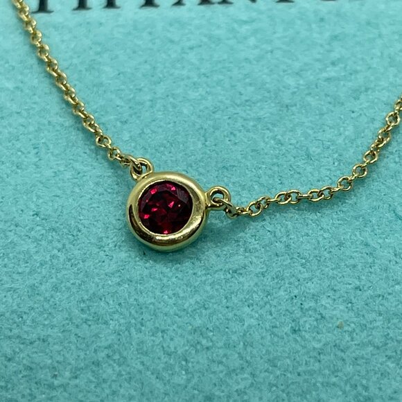 Tiffany & Co. Ruby Peretti by the Yard Necklace in 18k Yellow Gold 16" - Picture 9 of 16